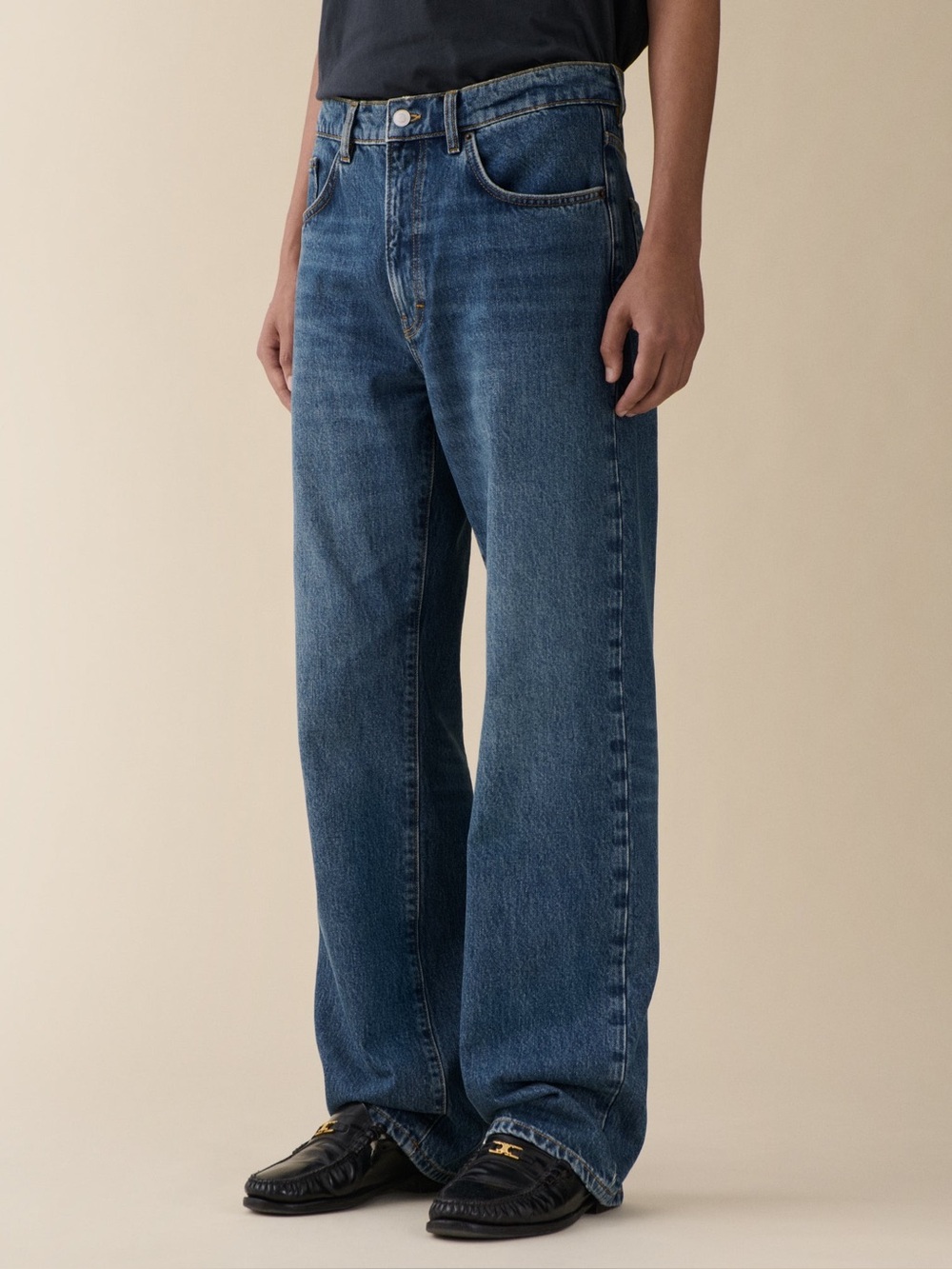 Jeanerica TM005 dark Vintage Color Cotton Blend Denim Tapered Fit Jeans 29/32